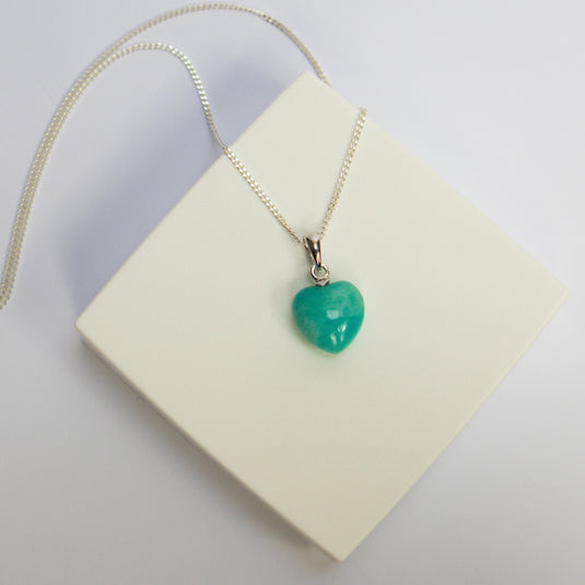A Grade Amazonite Heart - Necklaces - Keshet Crystals in Petersfield