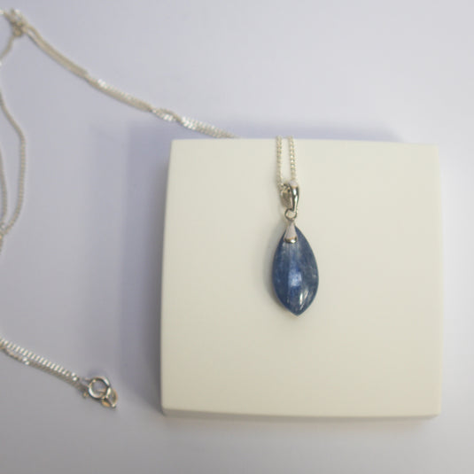 A Grade Blue Kyanite Tear Drop - Necklaces - Keshet Crystals in Petersfield