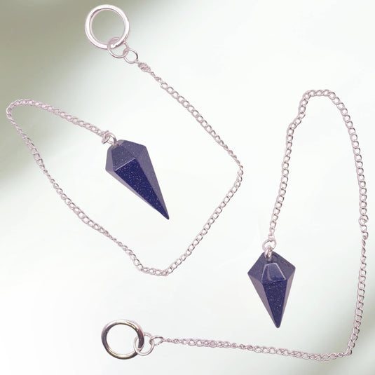 Blue Goldstone - Pendulums - Keshet Crystals in Petersfield & Online