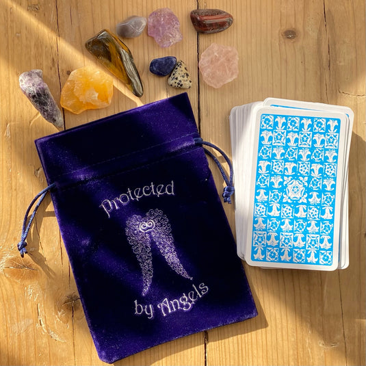 Protected by Angels Card Bag - Tarot / Oracle - Keshet Crystals in Petersfield