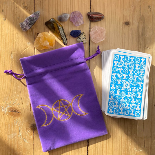 Protection Symbol Card Bag - Tarot / Oracle - Keshet Crystals in Petersfield