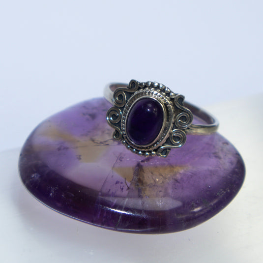 Amethyst Fancy Oval with Crystals - Rings - Keshet Crystals in Petersfield