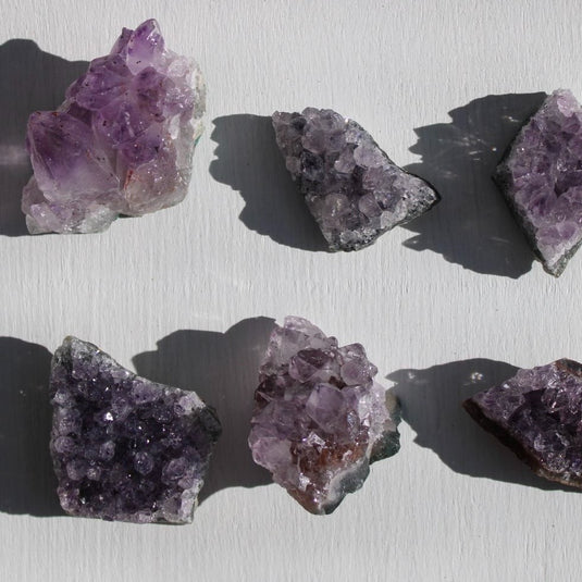 Small Amethyst in Sunlight - Clusters - Keshet Crystals in Petersfield