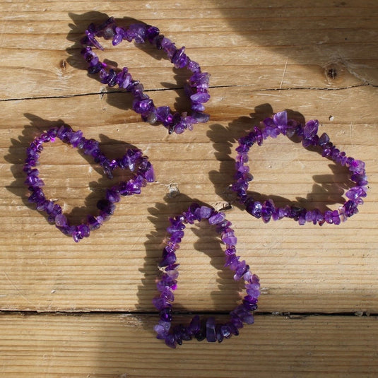 Amethyst Chip Bracelet