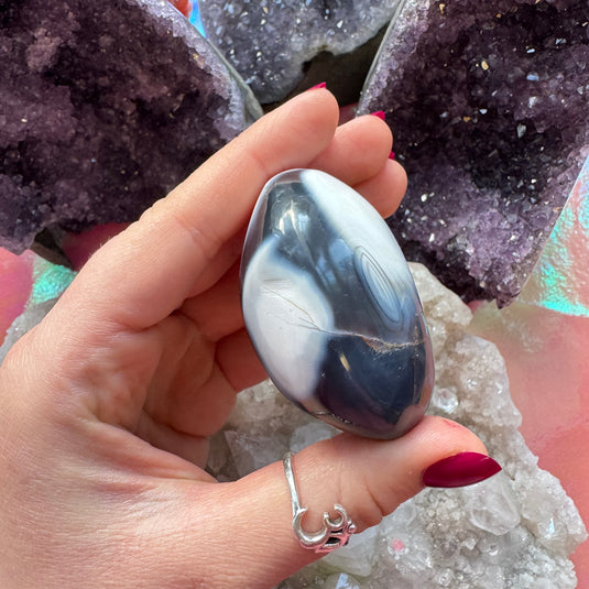 Orca Agate Palmstone C for Inner Harmony