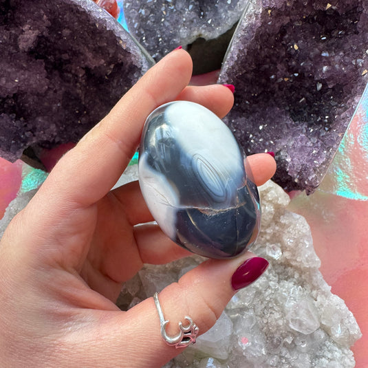 Orca Agate Palmstone C for Inner Harmony