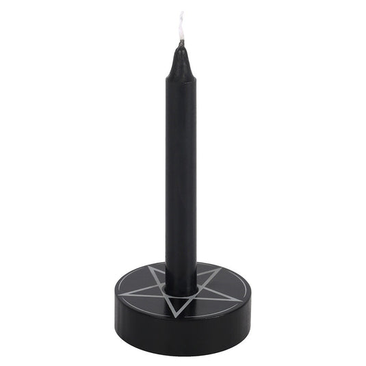 Black Pentagram - Spell Candle Holders - Keshet Crystals in Petersfield & Online