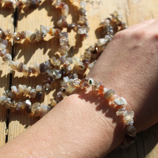 Agate Chip on Wrist - Bracelets - Keshet Crystals in Petersfield