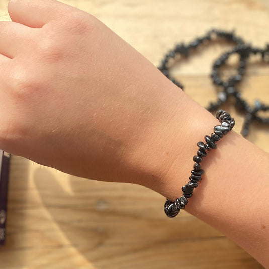 Black Tourmaline Bracelet for Protection & Grounding - Bracelets - Keshet Crystals in Petersfield