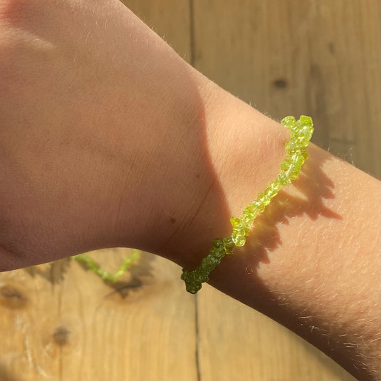 Peridot Chip Bracelet for Compassion & Relationships - Bracelets - Keshet Crystals in Petersfield