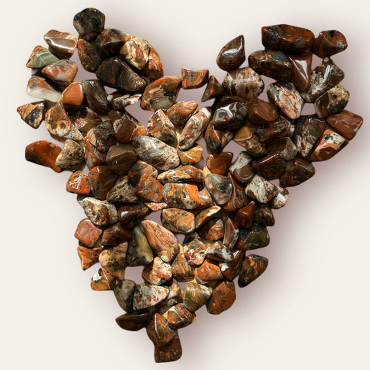 Cappuccino Jasper Heart - Tumblestones - Keshet Crystals in Petersfield