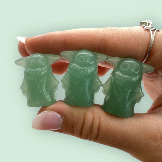 Green Aventurine Yoda - Carvings - Keshet Crystals in Petersfield & Online