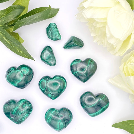 Malachite Heart for Positive Transformation & Deep Healing - Carvings - Keshet Crystals in Petersfield