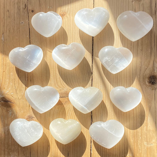 Selenite Heart for Cleansing & Guidance - Carvings - Keshet Crystals in Petersfield