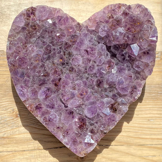 Amethyst Heart Geode to Protect & Calm - Carvings - Keshet Crystals in Petersfield