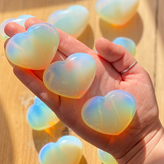 Opalite Heart - Carvings - Keshet Crystals in Petersfield