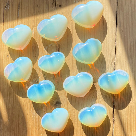 Opalite Heart - Carvings - Keshet Crystals in Petersfield