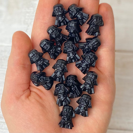 Mini Obsidian Darthvader - Carvings - Keshet Crystals in Petersfield