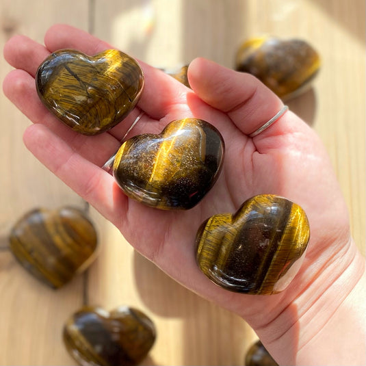 Tiger Eye Heart - Carvings - Keshet Crystals in Petersfield