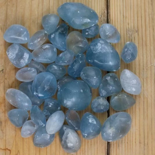 Celestite Stones - Tumblestones - Keshet Crystals in Petersfield