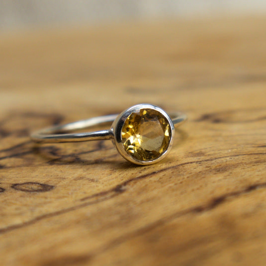 Citrine Faceted Circle with Crystals - Rings - Keshet Crystals in Petersfield