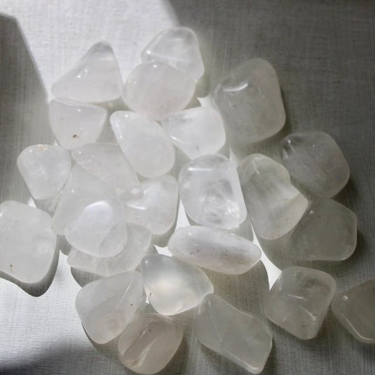 Cloudy Quartz in Sunlight - Tumblestones - Keshet Crystals in Petersfield