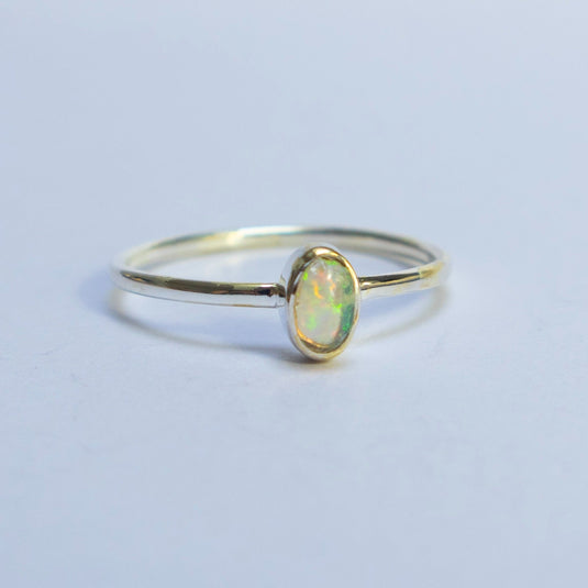 Opal Dainty Oval - Rings - Keshet Crystals in Petersfield
