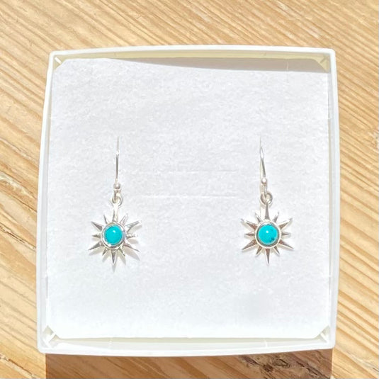 Turquoise Sun Earrings - Earrings - Keshet Crystals in Petersfield