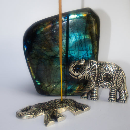 Metal Elephant Incense Burner - Incense Burners - Keshet Crystals in Petersfield