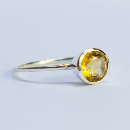 Citrine Faceted Circle with Crystals - Rings - Keshet Crystals in Petersfield