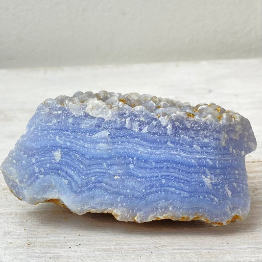 Blue Lace Agate Raw Chunk 8 for Calming & Nurturing - Freeforms - Keshet Crystals in Petersfield