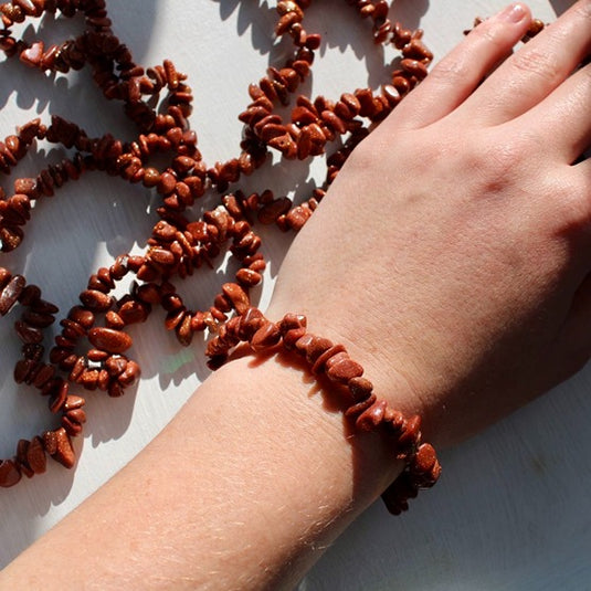 Goldstone Chip On Wrist - Bracelets - Keshet Crystals in Petersfield