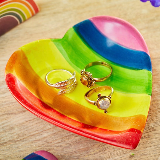 Rainbow Heart - Trinket Bowls - Keshet Crystals in Petersfield