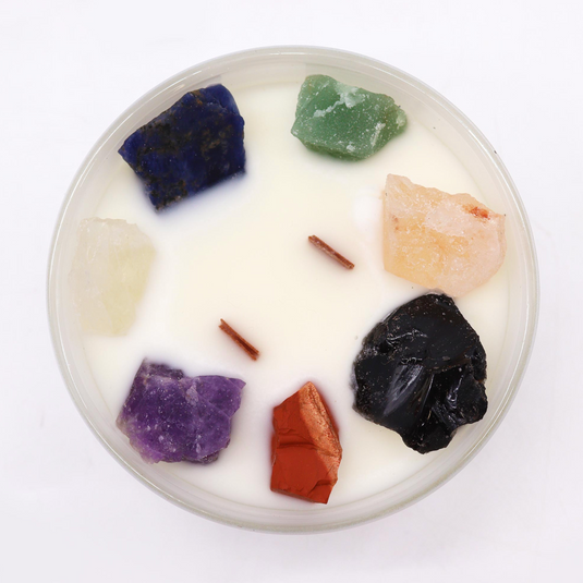 Seven Chakra Crystal from Above - Candles - Keshet Crystals in Petersfield & Online