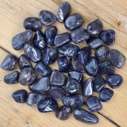 Iolite / Water Sapphire - Tumblestones - Keshet Crystals in Petersfield