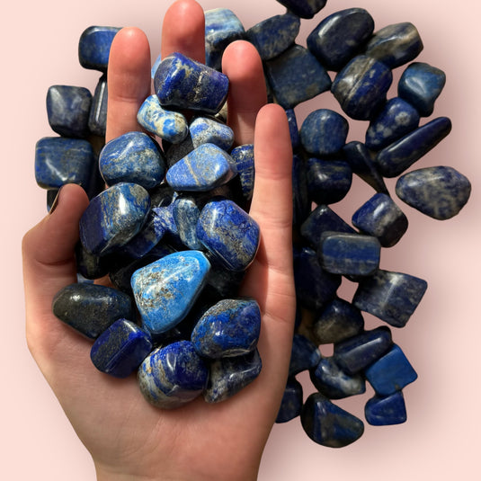 Lapis Lazuli in Hand - Tumblestones - Keshet Crystals in Petersfield 