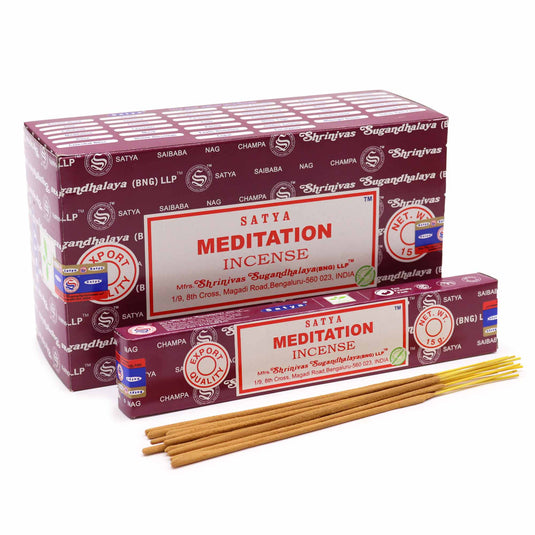 A Purple-Red Box of Satya Meditation Incense Sticks