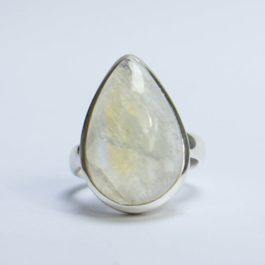 Moonstone Large Tear Drop - Rings - Keshet Crystals in Petersfield