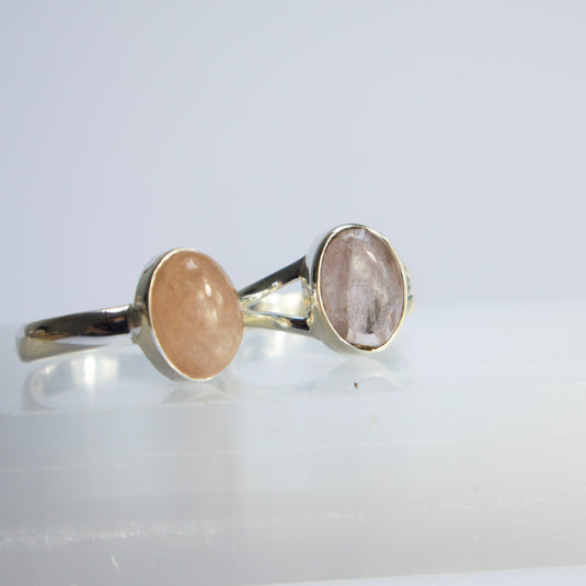 Morganite Sterling Silver Ring