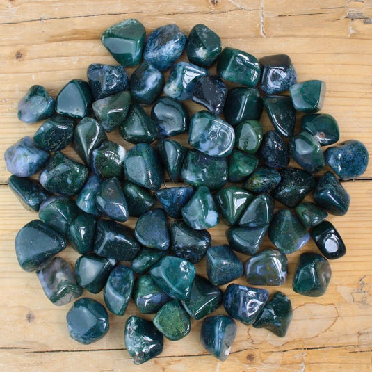 Moss Agate  - Tumblestones - Keshet Crystals in Petersfield