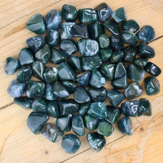 Moss Agate Polished - Tumblestones - Keshet Crystals in Petersfield