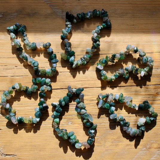 Moss Agate Chip - Bracelets - Keshet Crystals in Petersfield