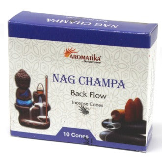 Nag Champa Aromatika Backflow - Incense Cones - Keshet Crystals in Petersfield