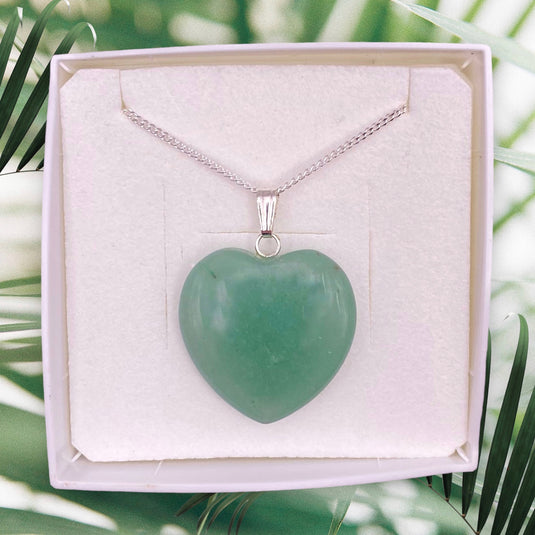Green Aventurine Heart - Necklaces - Keshet Crystals in Petersfield