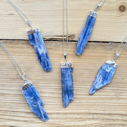 Blue Kyanite Necklace for Clarity & Communication - Necklaces - Keshet Crystals in Petersfield