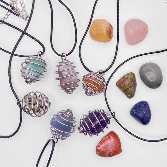 Spiral Cage - Necklaces - Keshet Crystals in Petersfield & Online