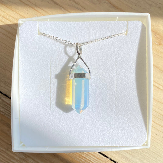 Opalite Point Necklace - Necklaces - Keshet Crystals in Petersfield