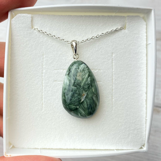 Seraphinite Necklace - Necklaces - Keshet Crystals in Petersfield