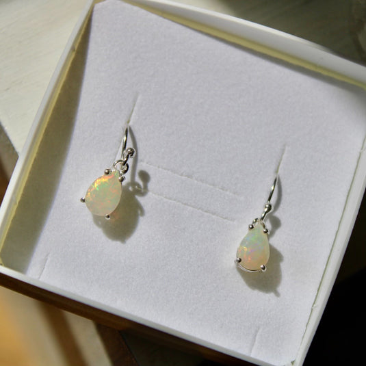 Opal Tear Drop - Earrings - Keshet Crystals in Petersfield