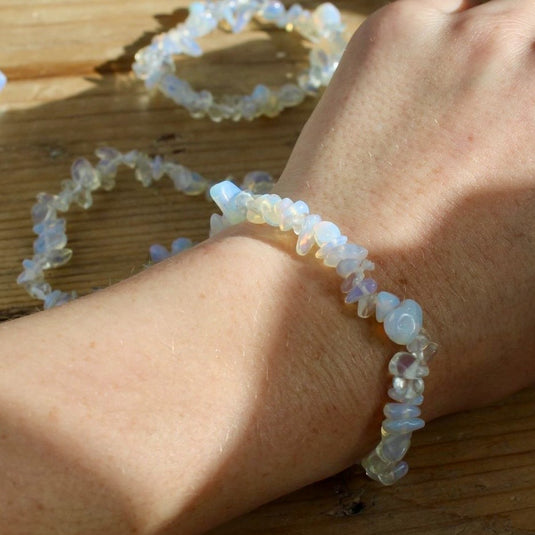 Opalite Bracelet on Wrist - Bracelets - Keshet Crystals in Petersfield